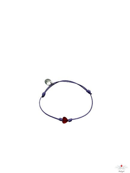 Bracciale con cuore rosso in Swarovski