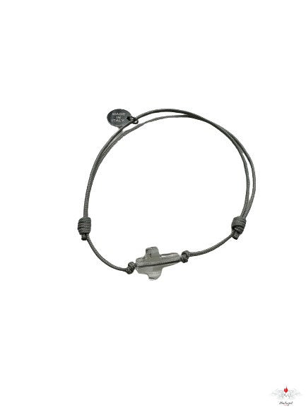 Bracciale con croce trasparente in Swarovski