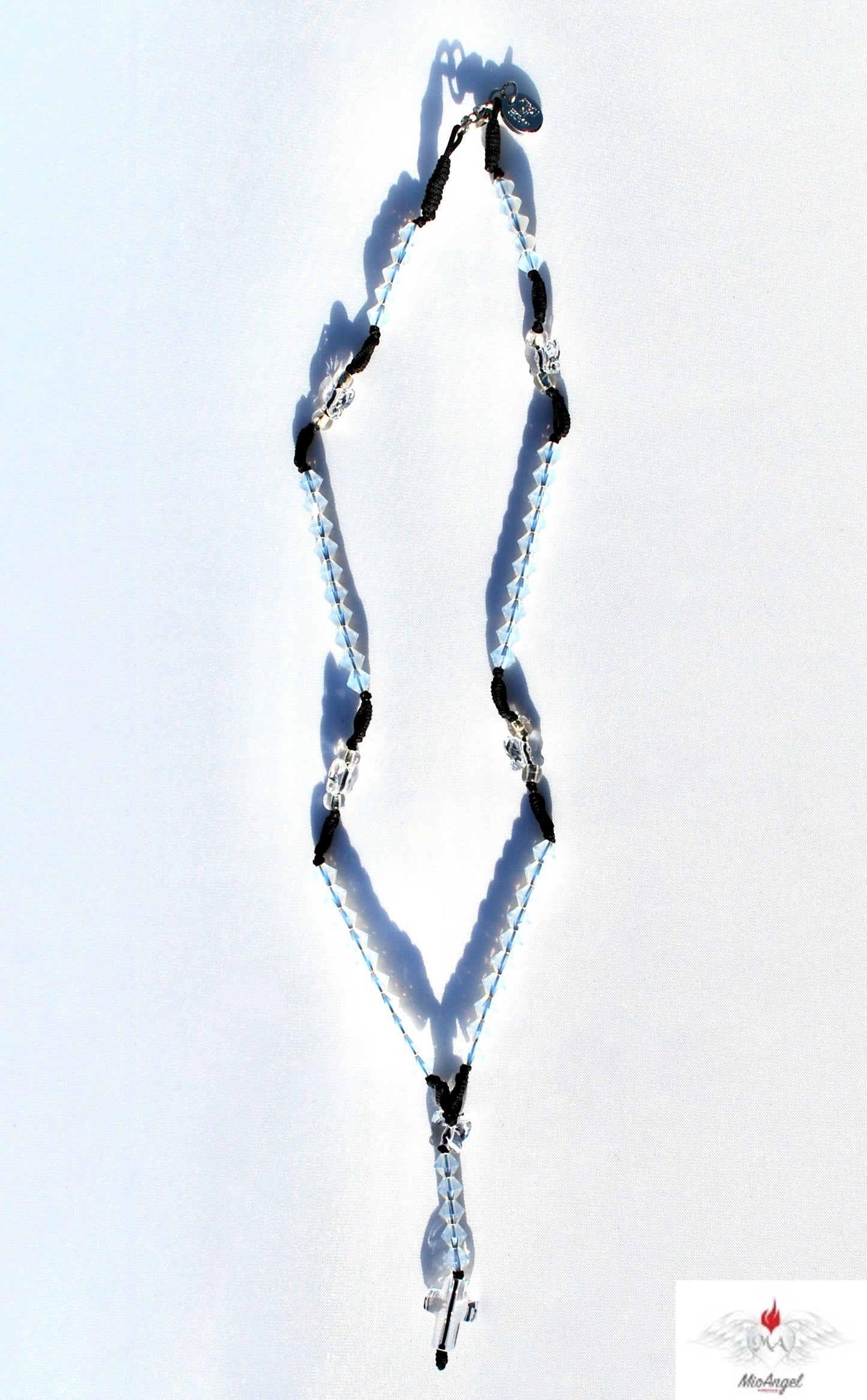 Rosario con farfalle e componenti in cristalli Swarovski