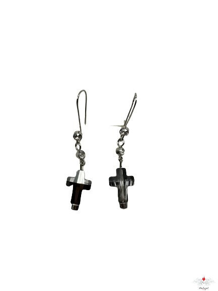 Orecchini croce in Swarovski