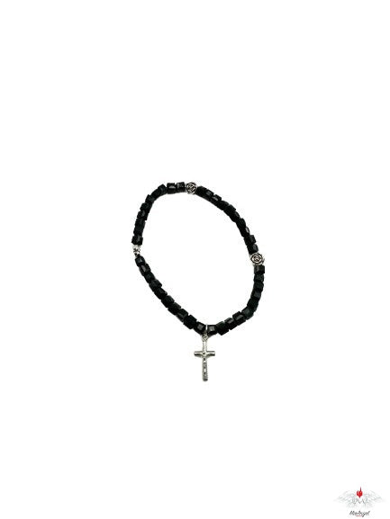 Bracciale rosario cristallo quadrato