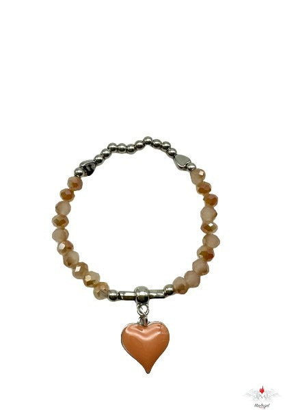 Bracciale rosario cristallo con cuore