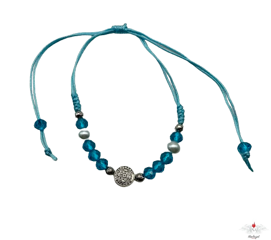 Bracciale rosario san benedetto su corda