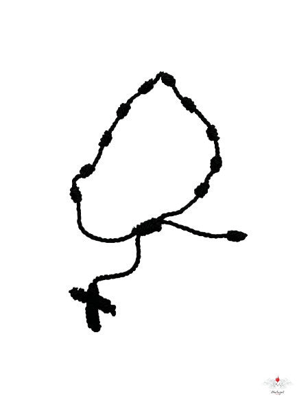Bracciale rosario in corda con nodi