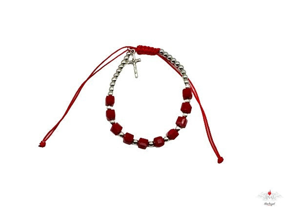 Bracciale rosario cristallo su corda