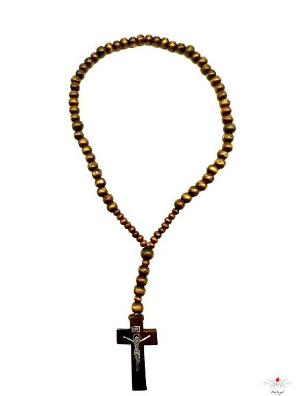 Rosario legno su elastico