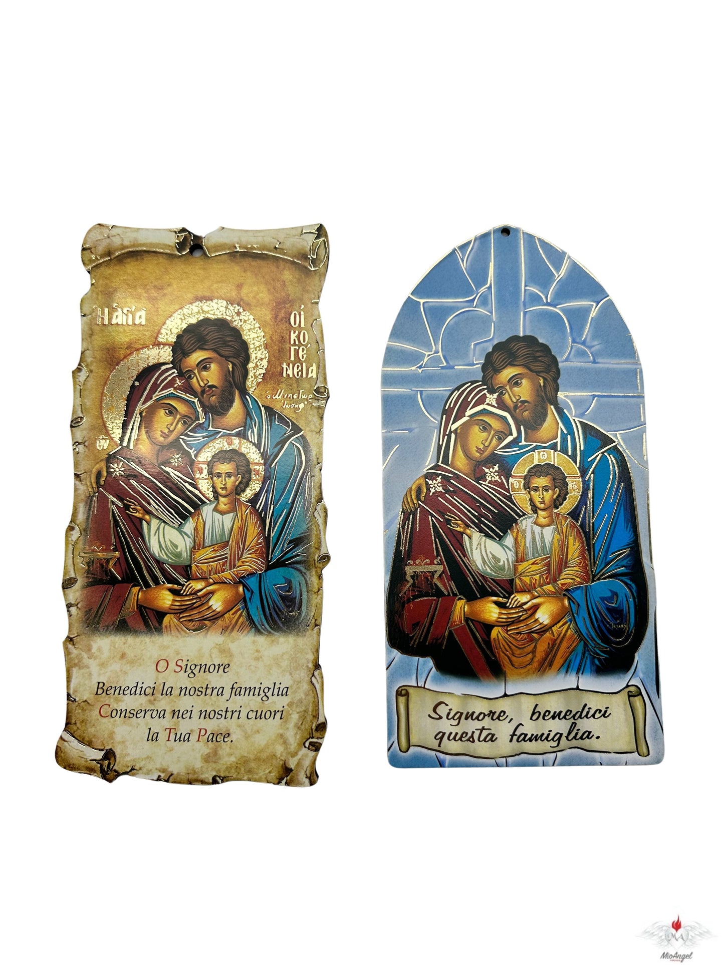 Quadretto Sacra famiglia con preghiera