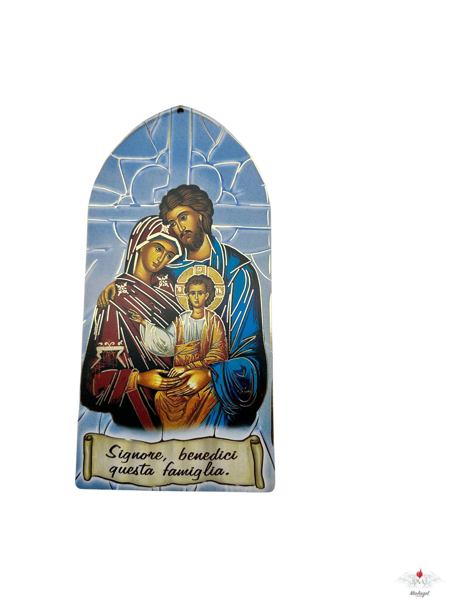 Quadretto Sacra famiglia con preghiera