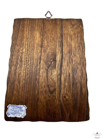 Quadro in legno Sacra Famiglia con oro