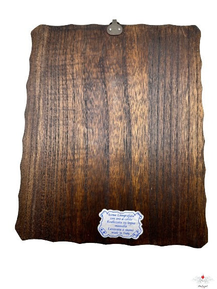 Quadro in legno Gesù misericordia con oro