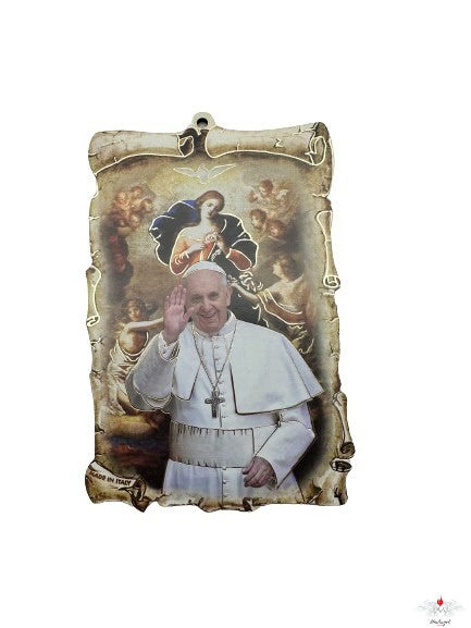 Quadretto Madonna sciogli nodi con Papa Francesco