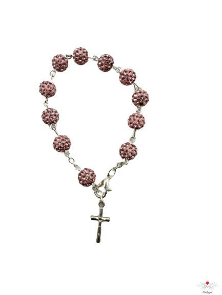 Bracciale rosario cristallo mm 8