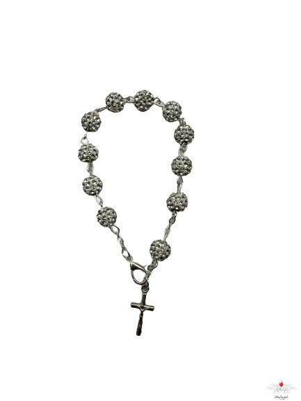Bracciale rosario cristallo mm 8