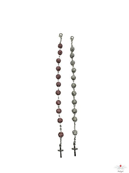 Bracciale rosario cristallo mm 8