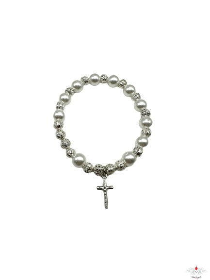 Bracciale rosario perle e filigrana