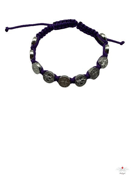 Bracciale rosario san benedetto su corda