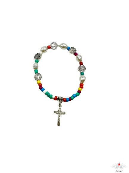 Bracciale rosario san benedetto multicolor