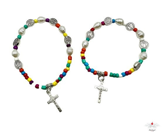 Bracciale rosario san benedetto multicolor