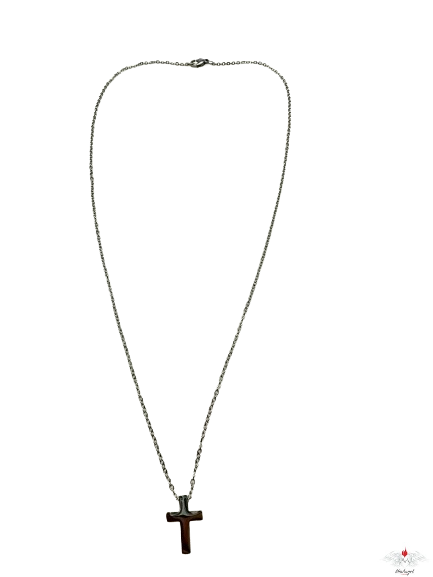 Croce con catena in acciaio