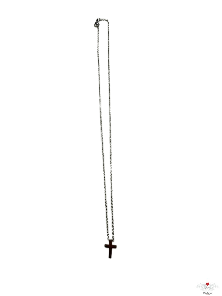 Croce con catena in acciaio